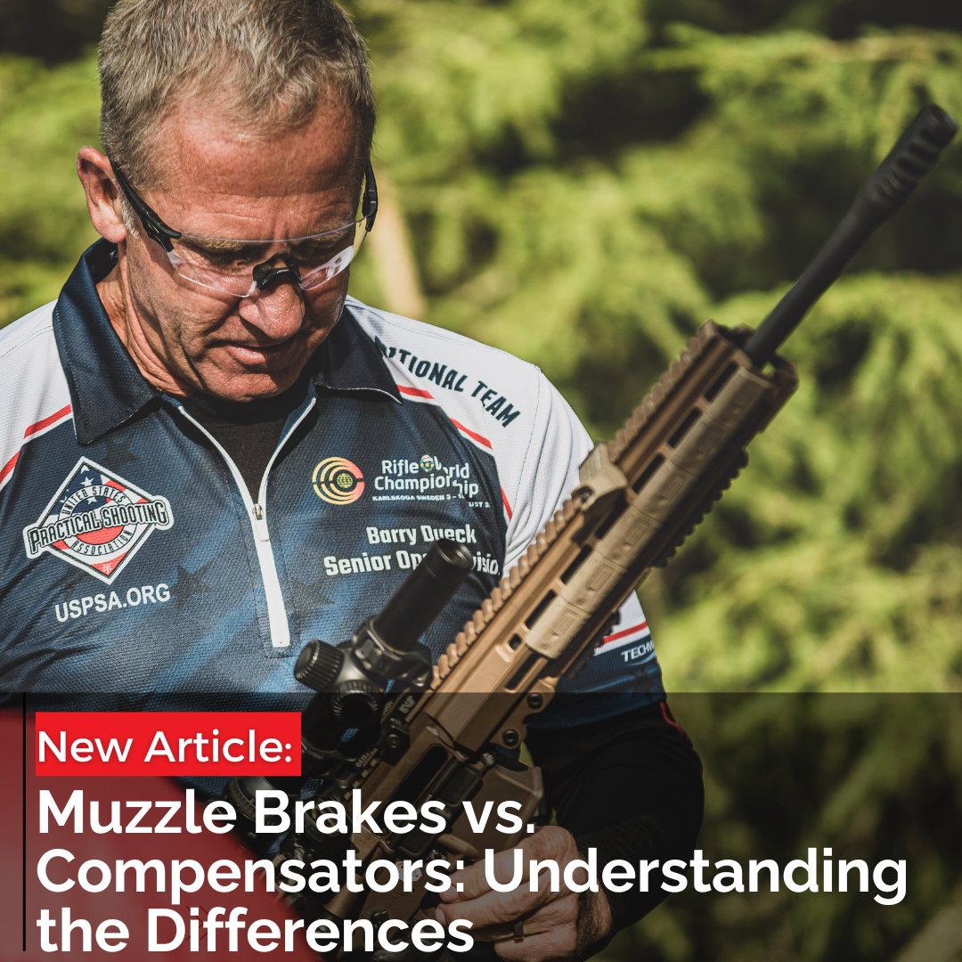 DueckDefense's tweet image. Muzzle Brake vs. Compensator: What's the Difference?

Cut recoil or reduce muzzle rise? Get the facts and choose right.

Learn more: bit.ly/3ybODzl 

#FirearmTips #ShootingAccuracy #DueckDefense