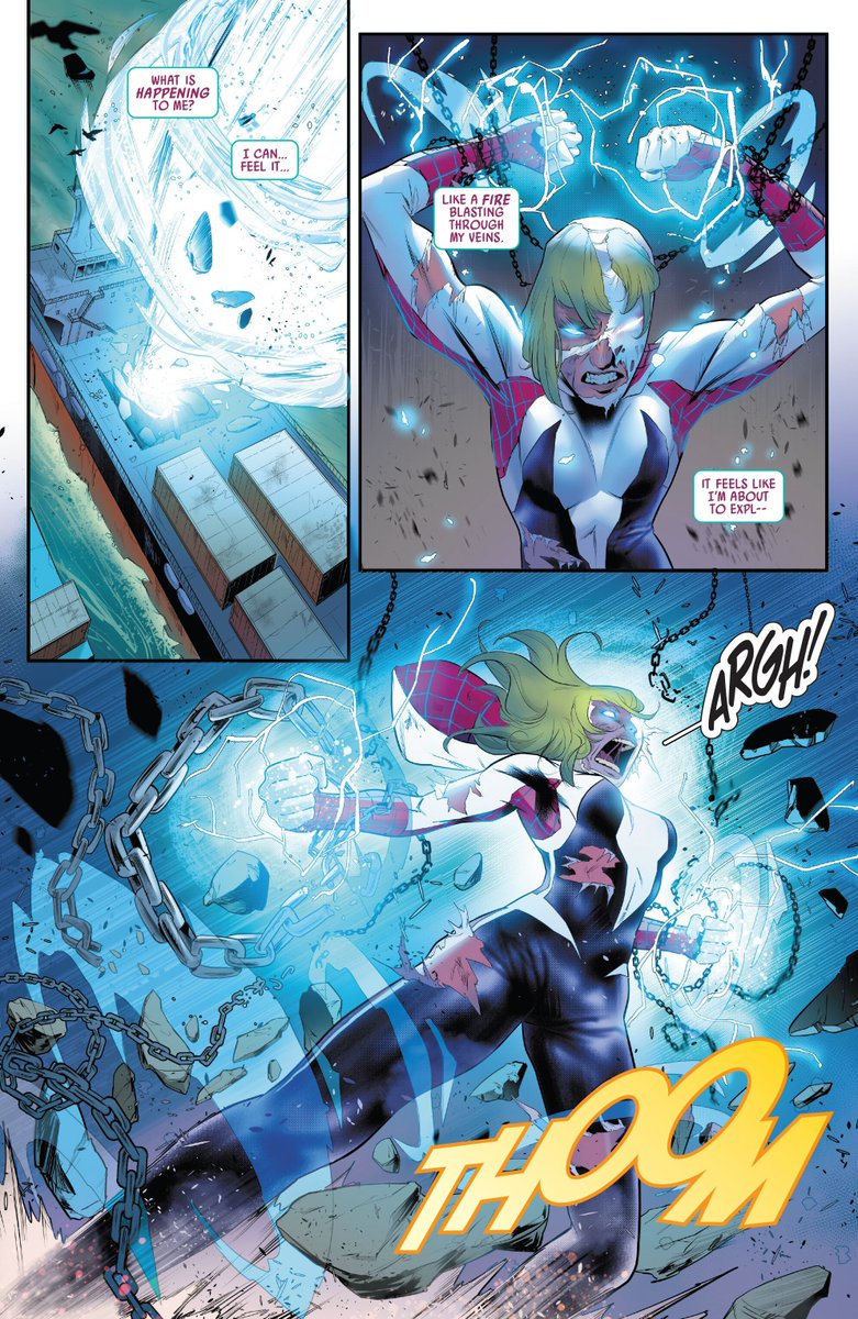 EARTH_1610_616's tweet image. Soooo Spider-Gwen got a new power...