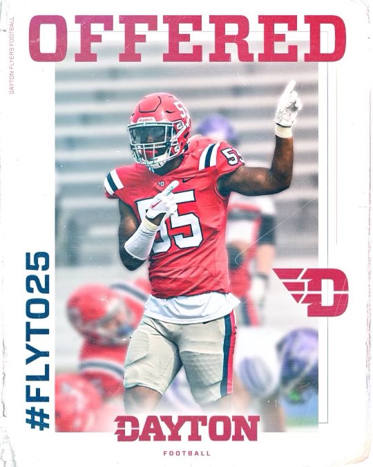 After a great conversation with <a href="/CoachWhalen59/">Greg Whalen</a> I’m extremely grateful to receive a Division 1 offer from the University of Dayton! Go flyers!!✈️
<a href="/DaleRodick/">Dale Rodick II</a> <a href="/nbigrigg81/">Nicholas Bigrigg</a> <a href="/CoachChad_T3/">Coach Chad</a> <a href="/coachrutt/">Coach Rutt</a>