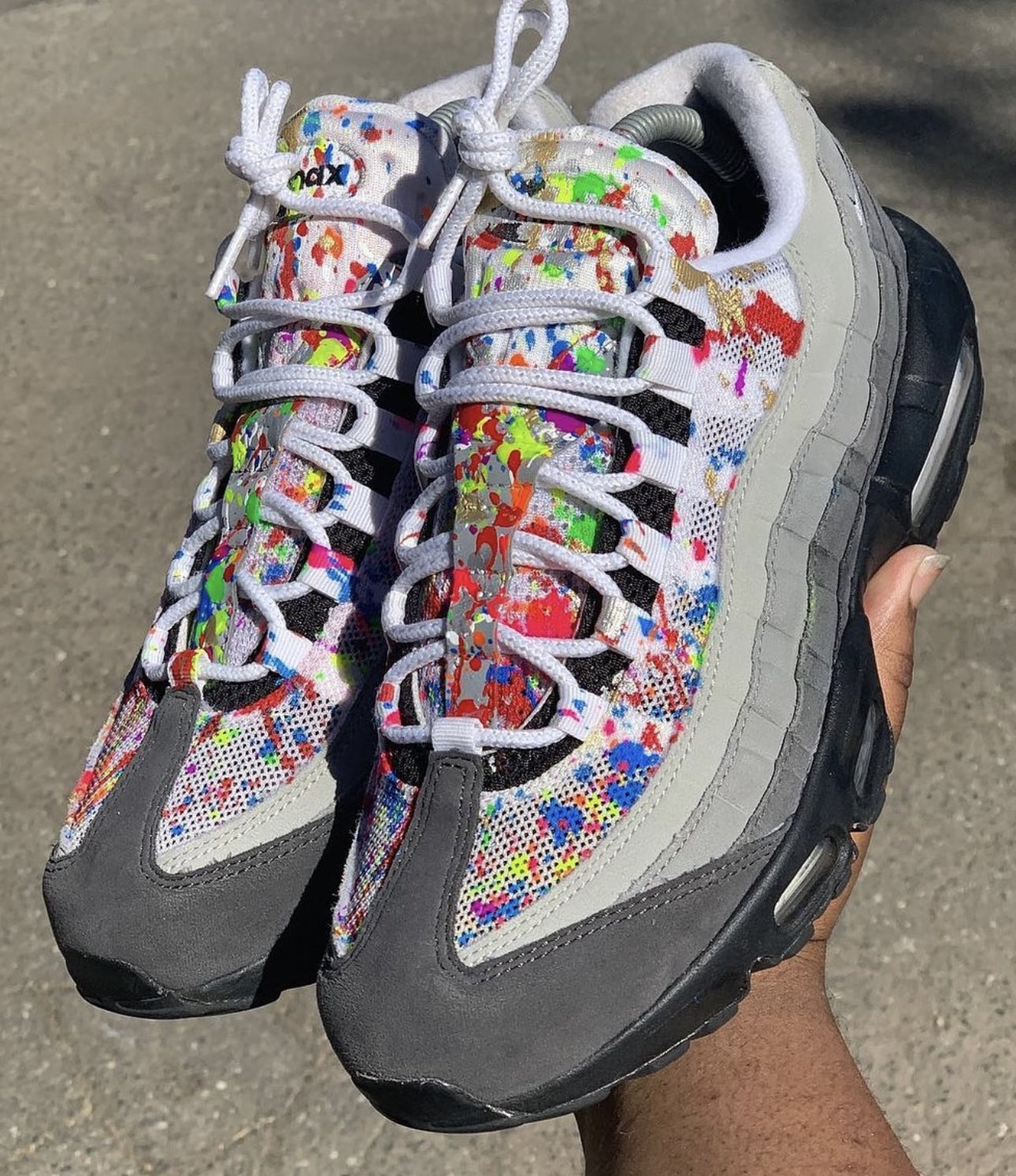 Nice Kicks on X Custom Paint Splatter AM95 s https t DUwS7ZUIGw X