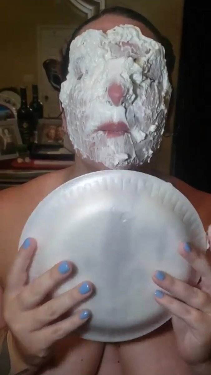 CuriousVixen82's tweet photo. Happy whipped cream Wednesday! Did you miss me? 😘How about a little after pie in the face content since I was gone? Who got pied the best? #nsfw #pieintheface #whippedcream #topless #tits #wam #messy #pieface #whippedcreamwednesday #pieing #tease #sexy https://t.co/2vdjriM29W