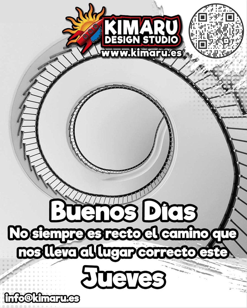 kimaru_es's tweet photo. ¡Buenos Días!
¡No siempre es recto el camino que nos lleva al lugar correcto este Jueves!😎🥰🚀🖖
#BuenosDias #BuenosDiasMundo #BuenosDías #BuenosDiasATodos #diseñografico #diseño #rodadebara #diseñoweb #elvendrell #graphicdesigner #tarragona #barcelona #graphicdesign https://t.co/tartPQMxsf