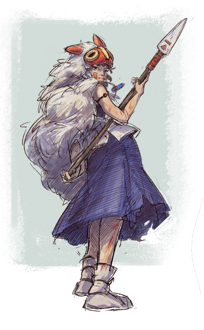 magma studio sketch
i almost never draw San bcs i'm always afraid of not honoring her properly but here she is haha 
#princessmononoke #Ghibli