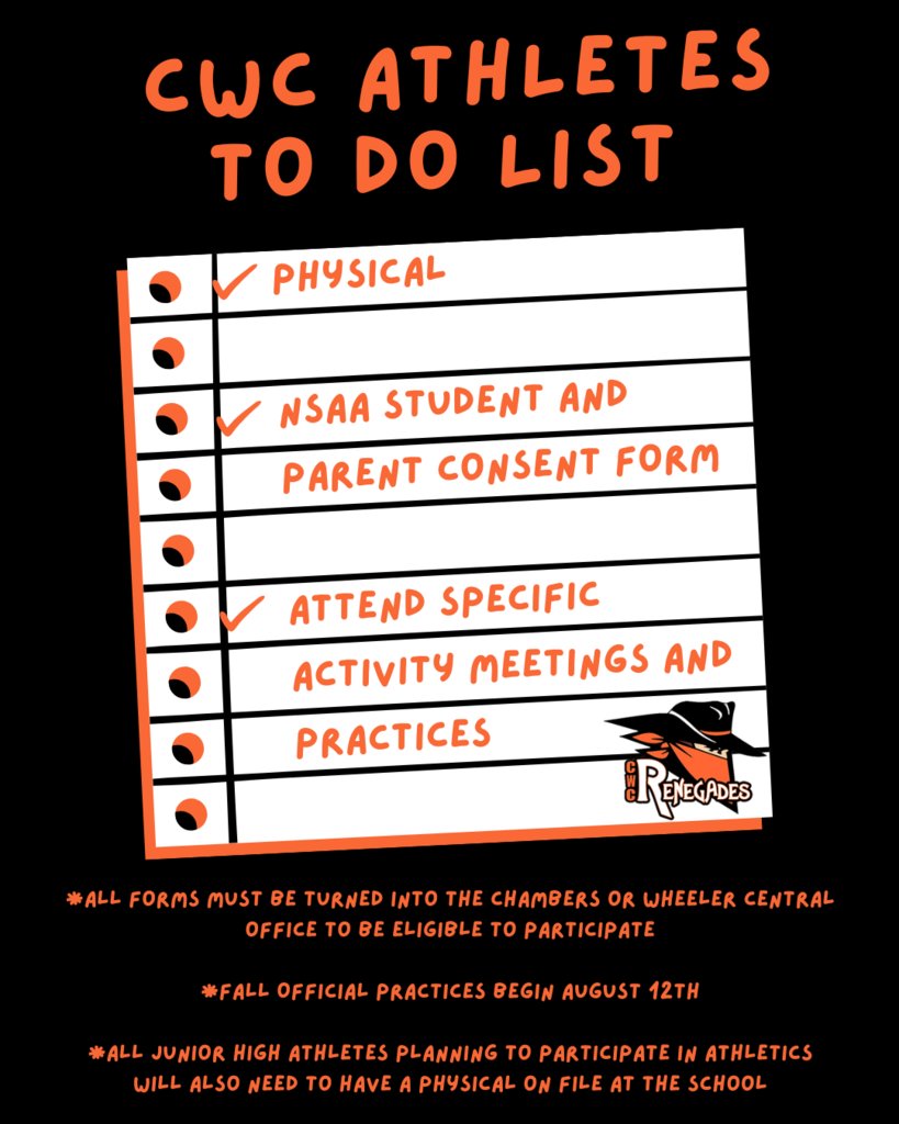 CwcChambers's tweet photo. School Physical Information

NSAA requires Pre-Participation Physical Examinations (PPE) for all 7-12 grade students participating in athletic activities. Make sure to get this done before the fall sports season starts up in August! https://t.co/1sgPubrjTT