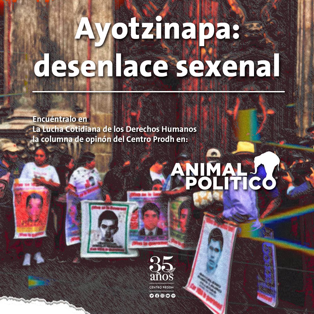 El caso #Ayotzinapa se encamina a concluir otro sexenio sin verdad y sin justicia plena. Las familias siguen dando una enorme lección de dignidad y unidad al sostener su exigencia. Esperamos que en el sexenio por venir haya empatía, escucha, justicia y políticas públicas serias
