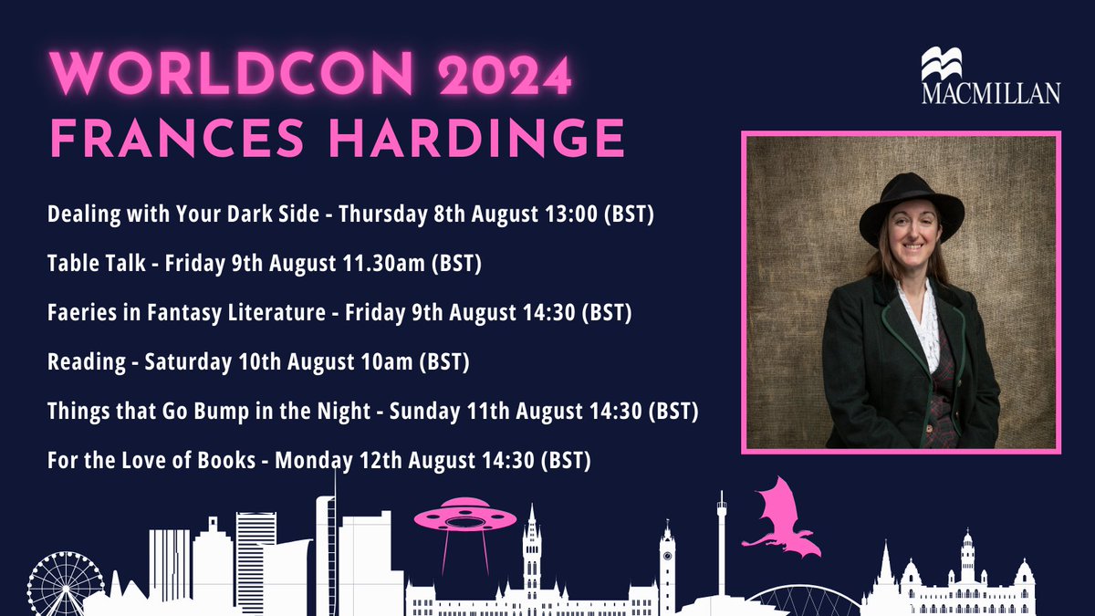 MacmillanKidsUK's tweet image. We're excited to share that @FrancesHardinge will be joining @Glasgowin2024 next week and appearing across an array of virtual and hybrid panels online #ForOurFuture 

Find out more #Glasgow2024 buff.ly/3LOmG3M