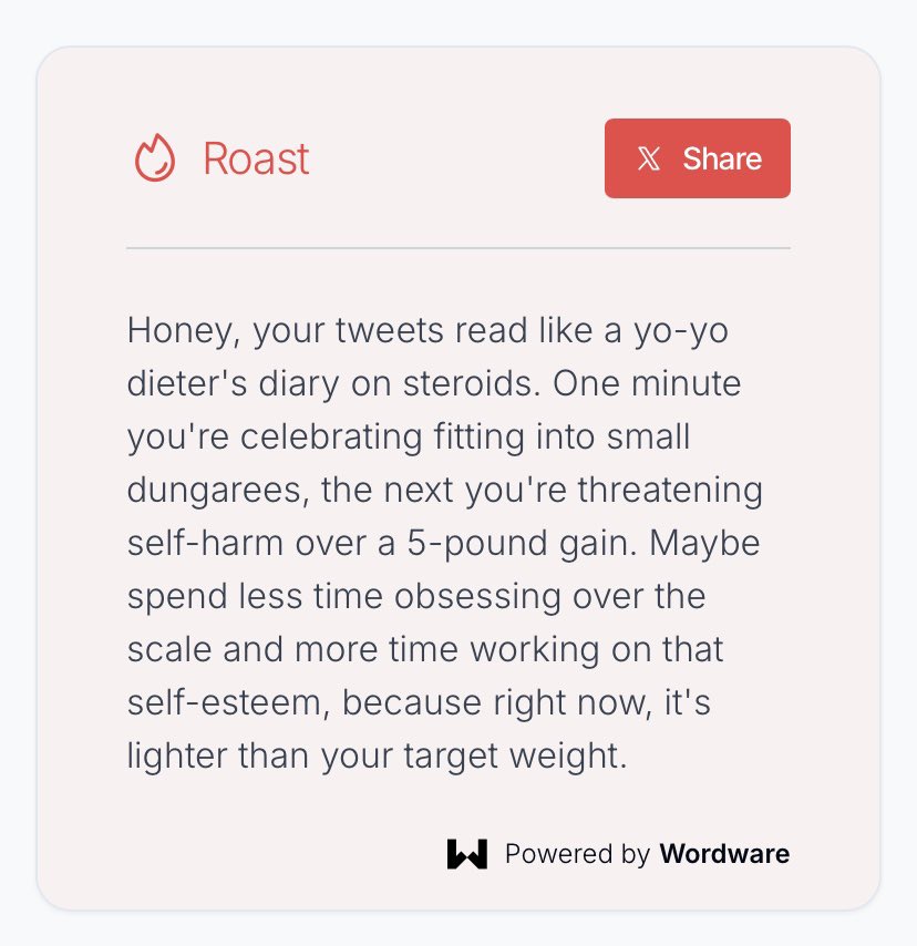 DotVimily's tweet photo. Not the ai judging my goal weight? Don’t test me, I’ll lower it for you pookie 🙏😔 https://t.co/eaaE1zR9kr