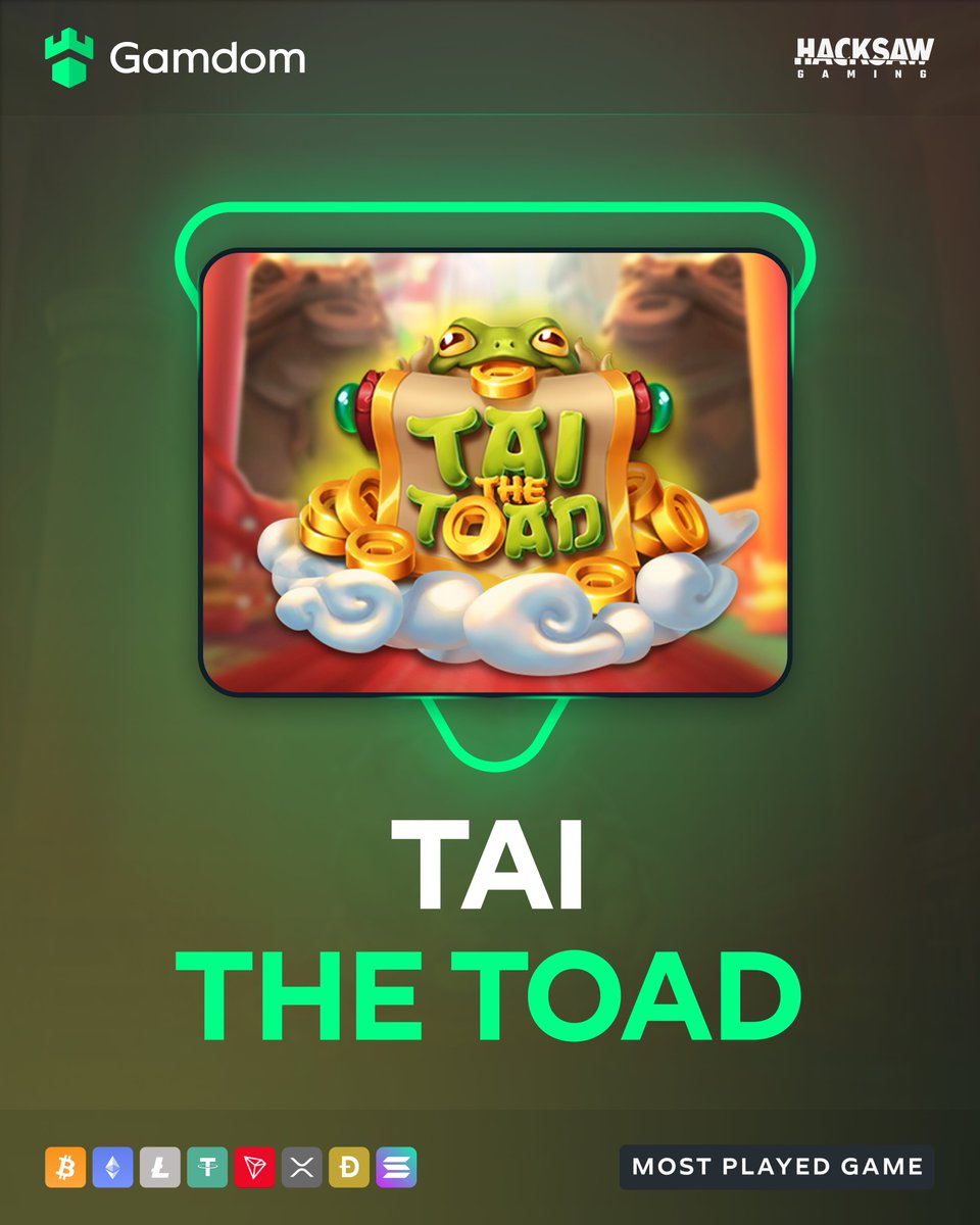 Drumroll, please! 🎉

Tai the Toad  takes the lead as the 'Most Played Game' on Gamdom in July! 🥳

Want to win 100x$0.20 Free Spins? 🎰

✅ RT &amp; Drop your userID to be one of 10 lucky users!

Best of luck!🍀