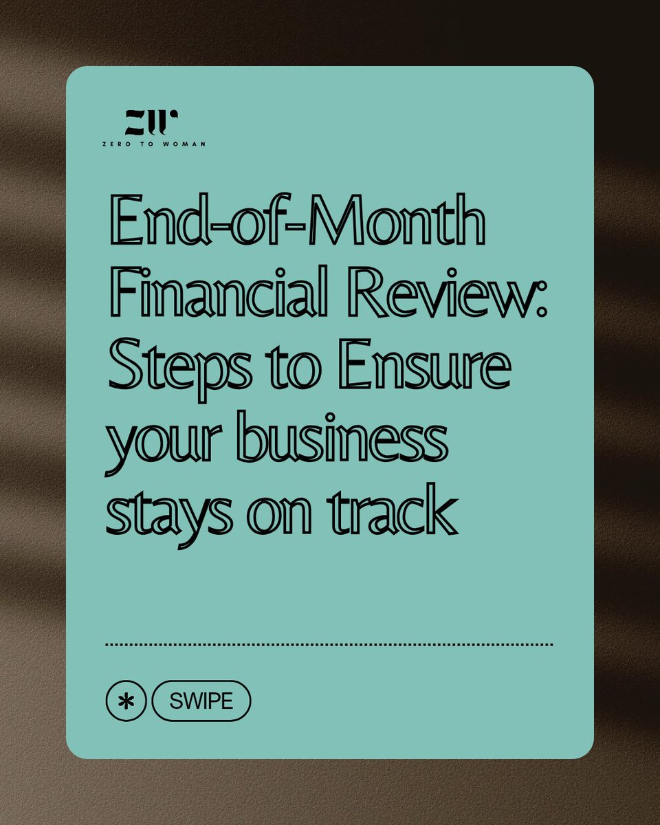 zero2woman's tweet photo. Entrepreneurs, it’s time to dive into your financials. Analyze your revenue streams, cut unnecessary costs, and set a budget for the new month. 

Financial clarity fuels company growth

#entrepremeurship #financialreport 
#endofthemonth
#zerotowomam 
#womenempowerment https://t.co/R6igCn7J5o