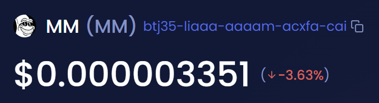 $MM is live on ICPSwap 🌜 

Add ICP/MM LP to strengthen liquidity and support the growth of MoonMan