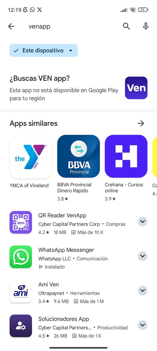 yericson4's tweet photo. @nitanvago No está disponible en la Play Store, lo logramos muchachos!! https://t.co/ZdnjV23EGS