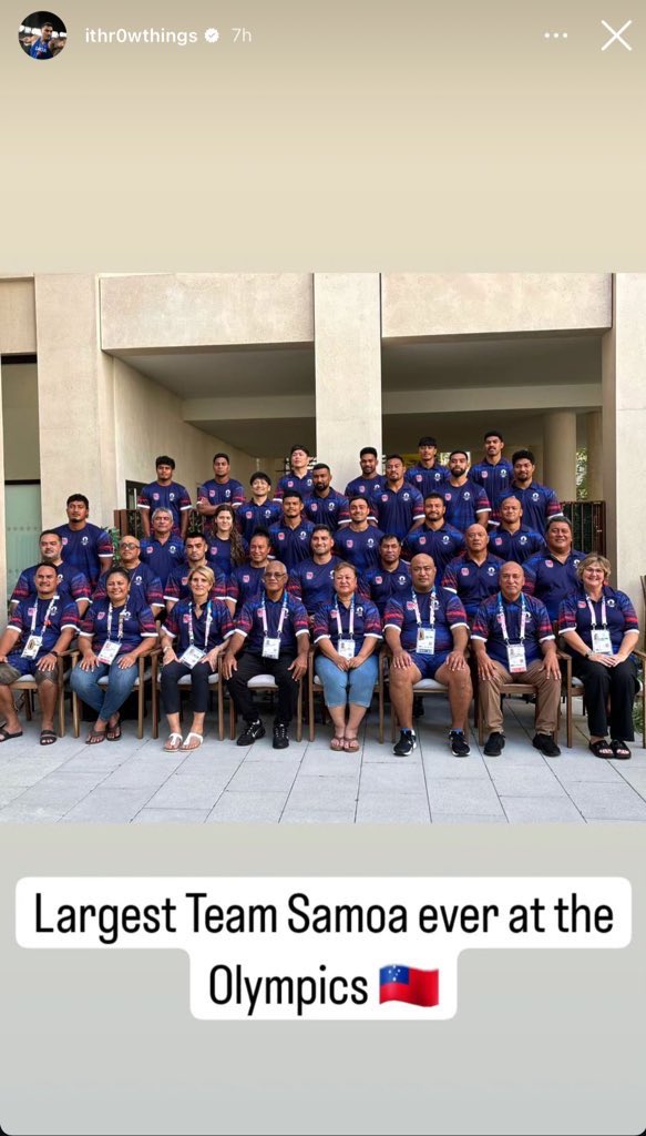 urbiggesttLLL's tweet photo. 🇼🇸 #TeamSamoa numbers goes up every #Olympics  ! 

We love to see it ‼️👏🏽

Thank you all for choosing to carry our tiny island nation on the world stage . Medal or no medal, it will always be 685 TO THE 🌎; through &amp; through💙💪🏽

🇼🇸 🇼🇸 🇼🇸

#Paris2024  #Samoa 🇼🇸 https://t.co/ghxFJbBaEP