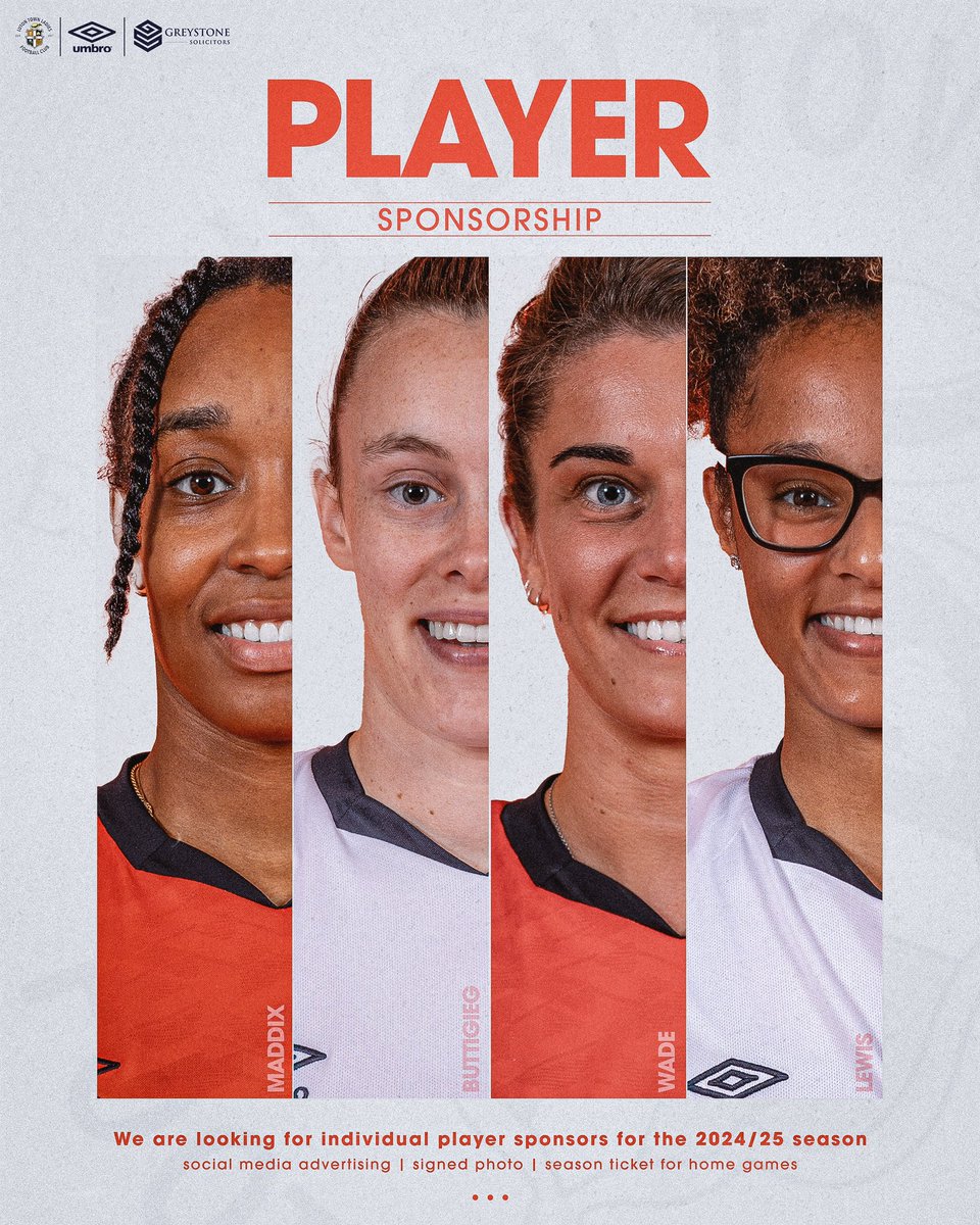 Player Sponsorship! 🟠⚽️ We’re currently looking for individual player sponsors for the 2024/25 season

If you’d like to sponsor a player or to find out more information, please drop us a message or contact general manager, Nicki Baker.

✉️ nikkibaker87@hotmail.com
📱07775 332812
