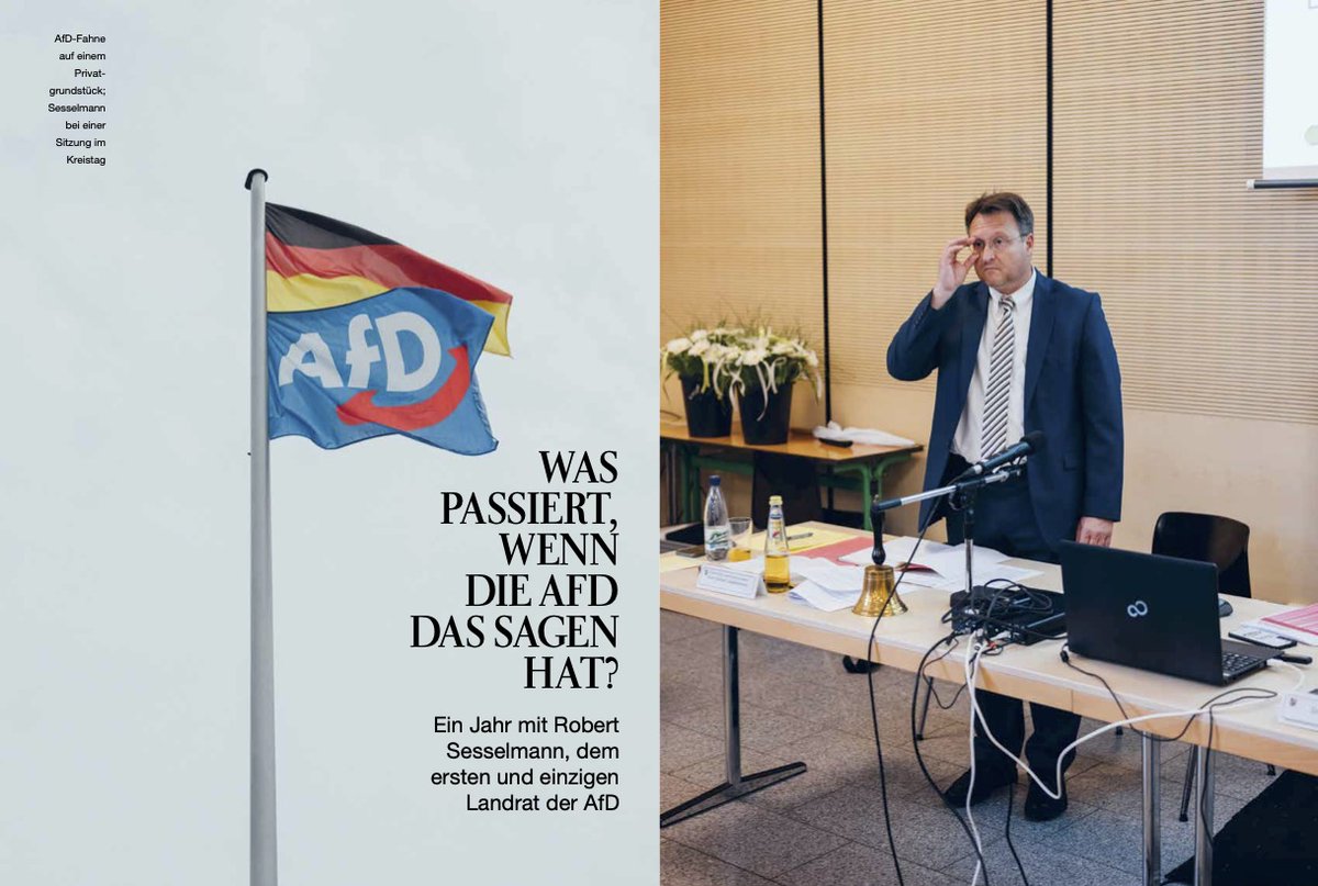 Im letzten Jahr habe ich viel Zeit in Sonneberg verbracht. Jetzt ist mein Text über den AfD-Landrat Robert Sesselmann im <a href="/ZEITmagazin/">ZEITmagazin</a> erschienen. Es geht um die Frage, was passiert, wenn die AfD politische Verantwortung übernimmt.
