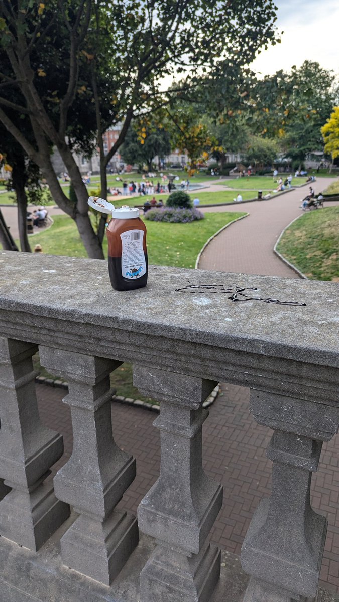 Genuinely, chocolate sauce at Saint Patrick's Park if anyone needs it #ChocolateSauceFairy