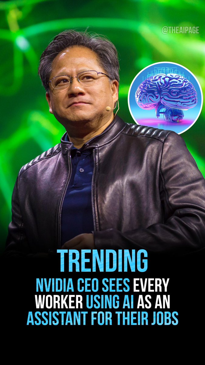Nvidia CEO Jensen Huang believes every worker is going to be using an AI assistant for their job.
