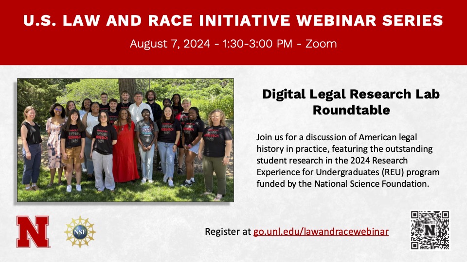 DigitalLegalResearchLab (@diglegalrschlab) on Twitter photo One week from today! Our summer cohort will talk about the critical research they've been doing on habeas over the long 19th century. Register to join our webinar and learn more about these understudied chapters in US Law & Race! <a href="/UNLHistory/">Neb. History Dept.</a> <a href="/CDRH_UNL/">Center for Digital Research in the Humanities</a> <a href="/unlcas/">Nebraska CAS</a> <a href="/UNLresearch/">Nebraska Research</a> One week from today! Our summer cohort will talk about the critical research they've been doing on habeas over the long 19th century. Register to join our webinar and learn more about these understudied chapters in US Law & Race! <a href="/UNLHistory/">Neb. History Dept.</a> <a href="/CDRH_UNL/">Center for Digital Research in the Humanities</a> <a href="/unlcas/">Nebraska CAS</a> <a href="/UNLresearch/">Nebraska Research</a>