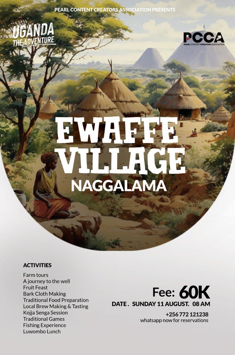 Jean Coprise Akullo (@jeancoprise) on Twitter photo I am so excited for this <a href="/EwaffeVillage/">Ewaffe Cultural Village</a> ..let us push Uganda to the world.
#UgandaTheAdventure I am so excited for this <a href="/EwaffeVillage/">Ewaffe Cultural Village</a> ..let us push Uganda to the world.
#UgandaTheAdventure