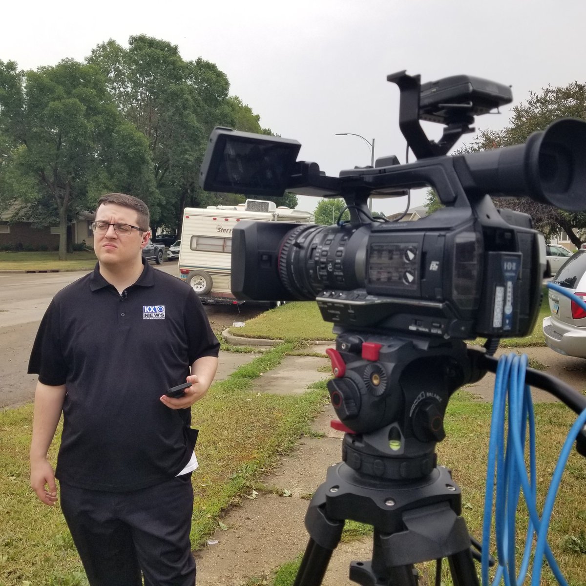 Bismarck got hammered this morning with rain and hail. <a href="/StoneSchaferWX/">Stone Schafer</a> will have some numbers of how much we got at noon on <a href="/KXMB/">KX News</a>.