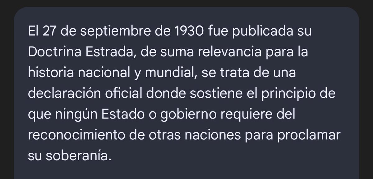 HistoriaPTontos's tweet photo. Yo siempre voy a defender la política de No Intervención en Asuntos Internos plasmada en la Doctrina Estrada de 1930 y que está estipulada en nuestra Constitución Mexicana en el artículo 89 Fracción X. 

Que AMLO no participe en la reunión de la OEA sobre las elecciones de Venezuela es un respeto a las leyes mexicanas. 

Lo único que AMLO podría o debería a hacer es un llamado a la democracia y el respeto a las decisiones del pueblo venezolano, más no tomar postura entre Maduro o la oposición. Que el cabrón ha violado la ley en diferentes ocasiones en el pasado es diferente; pero en este momento se hace uso de las políticas internas.
