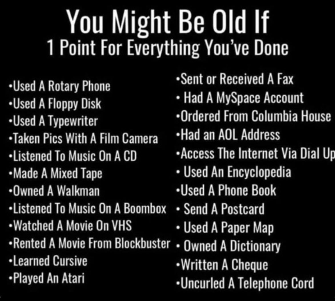 FreckledLiberty's tweet photo. are you old? 👵🏻 https://t.co/Wvqy8Odhw7