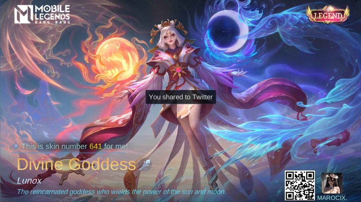 mdadib_'s tweet photo. I just obtained a new skin Divine Goddess in Mobile Legends: Bang Bang! Let's face off against the world's best MOBA players together! 
https://t.co/pcYx7F0r3r https://t.co/23wgUT3sgB