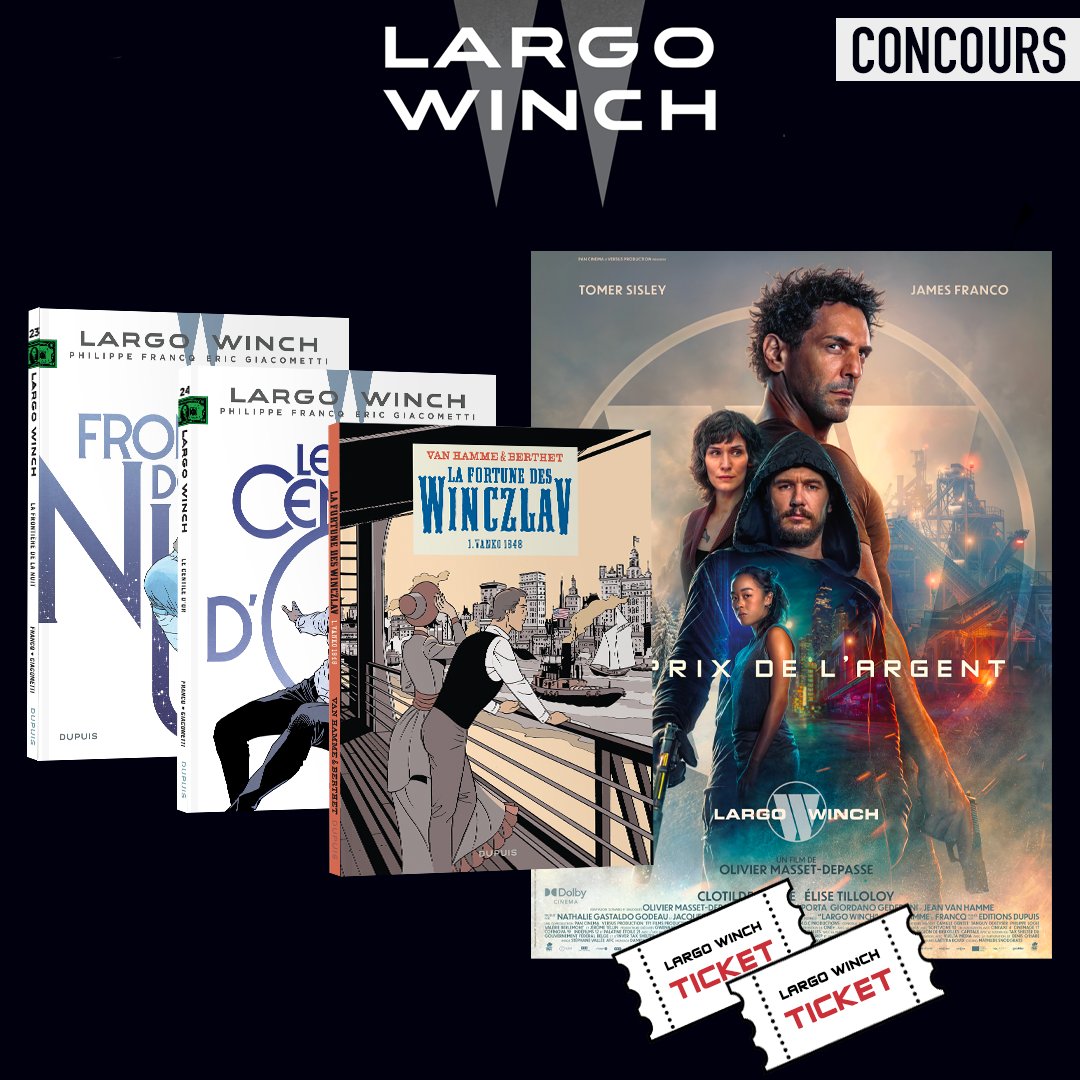 🎉 Fêtez la sortie du film #LargoWinch aujourd'hui, participez à notre #enquête et gagnez des #cadeaux, telles que des #BD et des billets pour le nouveau film ! 📚

Influencez le futur de votre héros préféré !

Pour participez  👉
pings.io/largo-winch/

#ConcoursBD