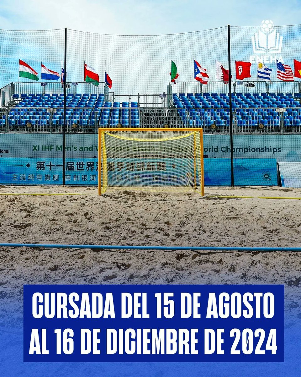 La Escuela Nacional de Entrenadores de Handball (ENEHA) lanzó su curso anual para entrenador de Beach Handball. ¡Ya podes inscribirte! 🙌

📰 Más información: handballargentina.org/cah/2024/07/la…