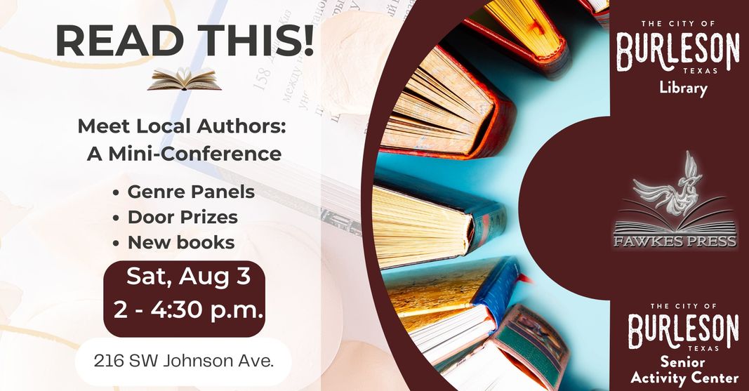 Join us at the Burleson Public Library for an author event with Amy Winfield and other Texas Authors.  See you there!
facebook.com/events/1010094…