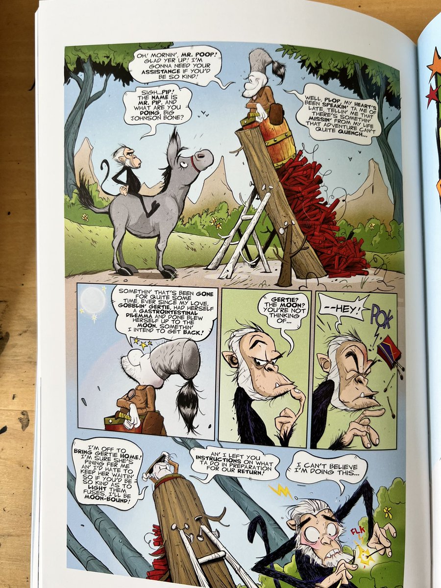 essbee71's tweet image. Congratulations to @jeffsmithsbone &amp;amp; the entire crew and @Scholastic  for the Ringo Awards nom.I was incredibly thrilled to have been one of the artists. My career may fade tomorrow but at least I got to design a Bone. To quote a film favorite,“that’ll do pig. That’ll do.”🙃