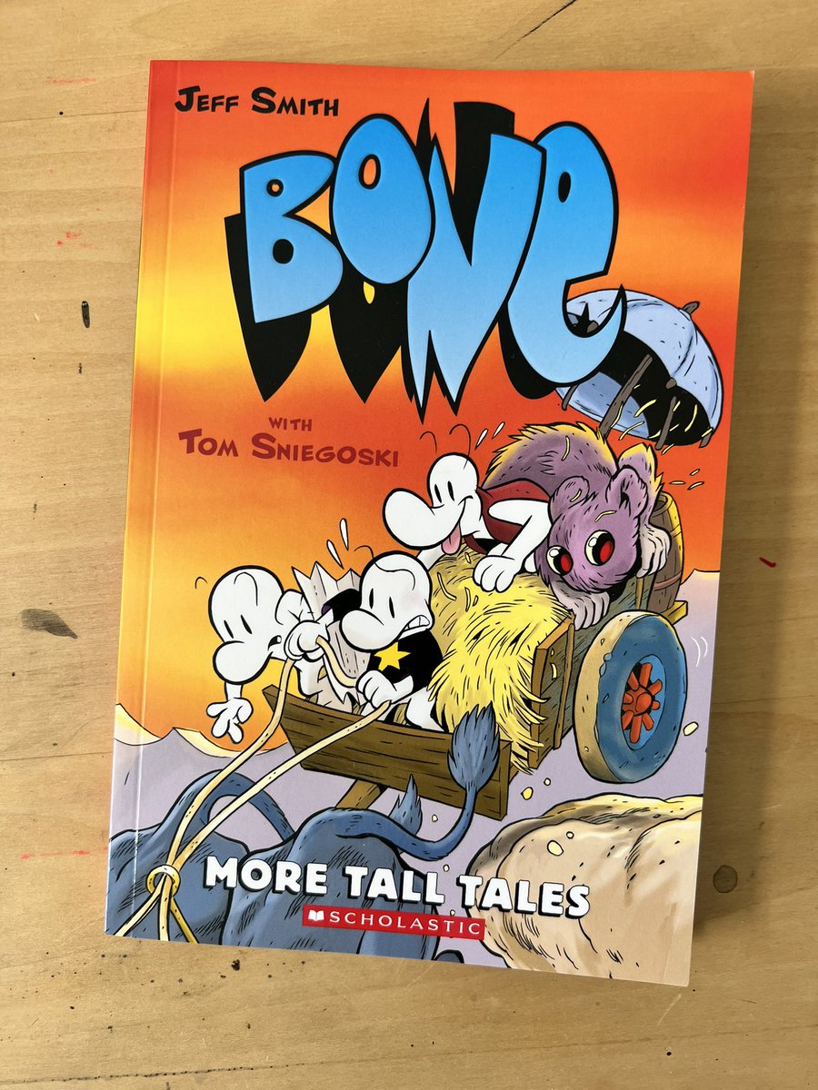 essbee71's tweet image. Congratulations to @jeffsmithsbone &amp;amp; the entire crew and @Scholastic  for the Ringo Awards nom.I was incredibly thrilled to have been one of the artists. My career may fade tomorrow but at least I got to design a Bone. To quote a film favorite,“that’ll do pig. That’ll do.”🙃