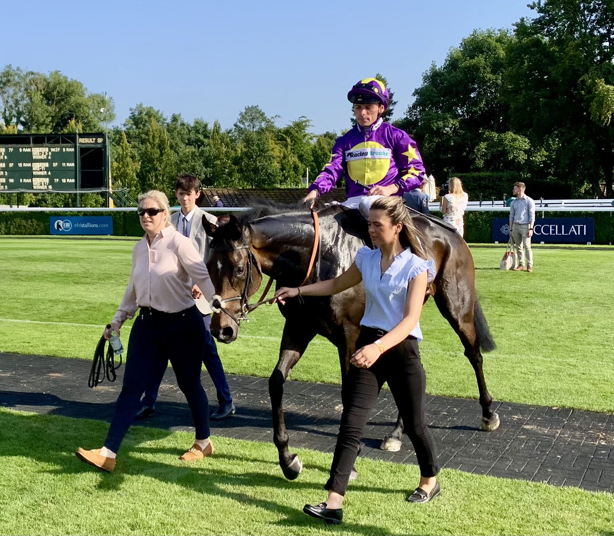 RacingBreaks's tweet photo. RacingBreaks Ryder returns to the winners enclosure @Goodwood_Races after finishing 3rd under a fine ride from @KShoemark for @OldGoldRacing @RacingBreaks &amp; Tim Cottier

Many thanks to @cbhills &amp; his team 😊🐎 https://t.co/yU6uwEZrhv