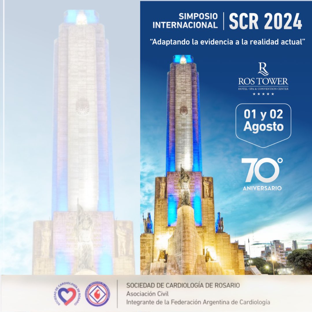cardiorosario's tweet photo. Ya llega.. SIMPOSIO INTERNACIONAL DE LA SCR ‼️
Invitados internacionales y nacionales - modalidad presencial -🫀
📆 1 y 2 de Agosto
📍Ros Tower Hotel
INSCRIBITE
https://t.co/goV2uLsT54
#cardiologia #sociedaddecardiologiaderosario #scr #simposio #simposiointernacional #evidencia https://t.co/WuJZ8lcDd3