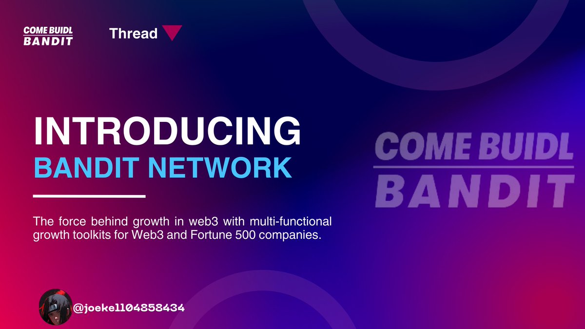 joe__kelly's tweet photo. Frustrated with outdated quest platforms? Discover Bandit Networkโthe game-changing solution that redefines how you create, manage, and integrate high-impact campaigns in the Web3 world. Get ready to elevate your engagement like never before! ๐๐ท
#BanditBounty #BanditNetwork https://t.co/5E4wu1ggvM