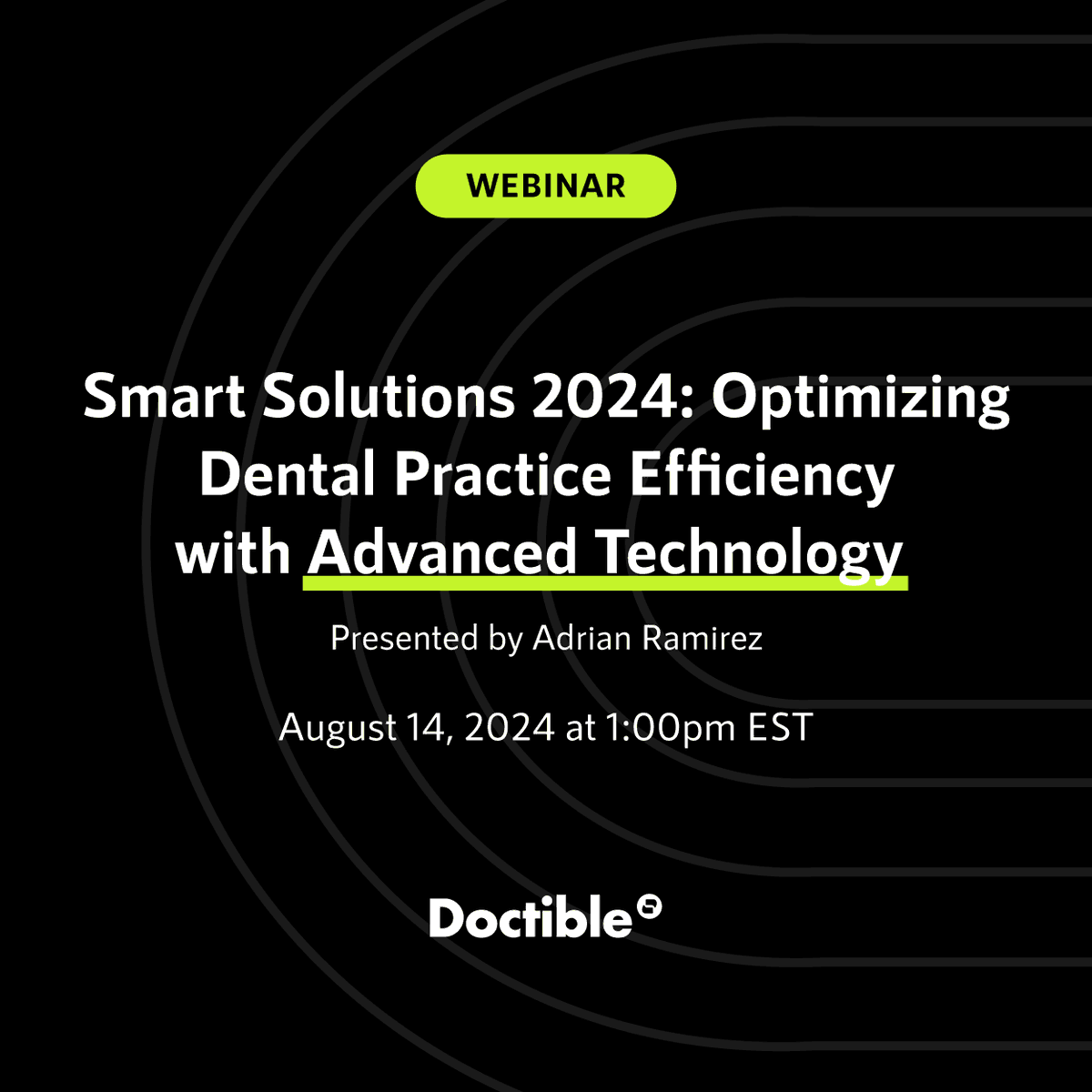 doctible's tweet photo. 🚨 Only Two Weeks Left!

Join us on August 14th at 1 PM ET for "Smart Solutions 2024: Optimizing Dental Practice Efficiency with Advanced Technology," hosted by Adrian Ramirez.

Learn how to boost efficiency with the latest dental tech.

Register now! 👉 https://t.co/f2zZaV2xeK https://t.co/DDSsxOvoA4
