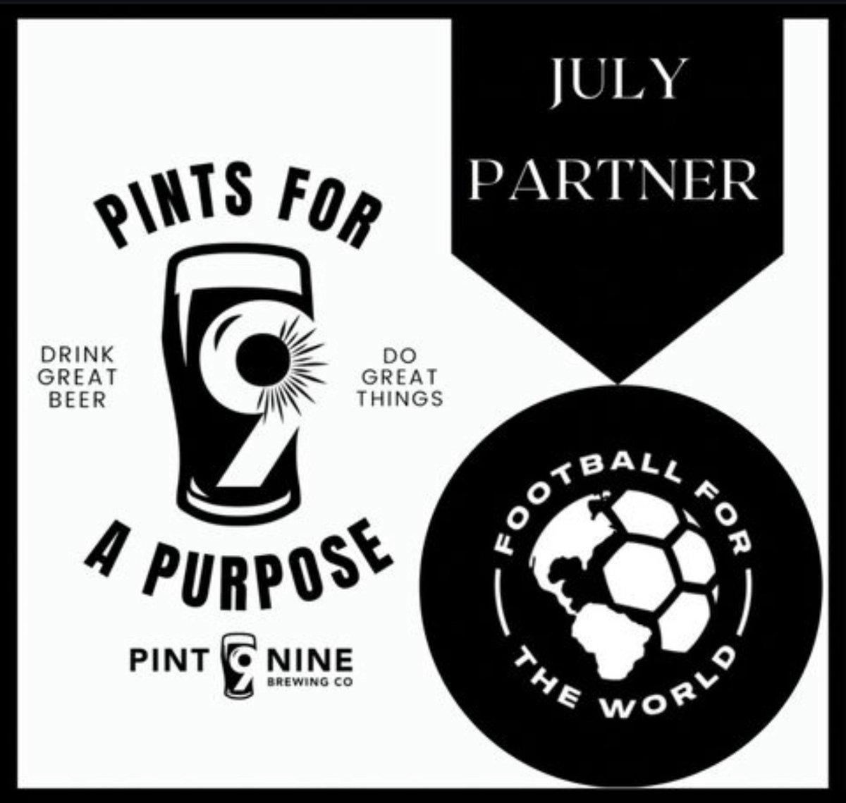 PintNine's tweet photo. We hope you can make it in tonight for our last night for our July #PintsForAPurposePartner - Football for the World Foundation
The Abra Kebabra LLC will be here as well!
#pintninebrewing #drinklocalne #footballfortheworld https://t.co/uRLYvVZyn9