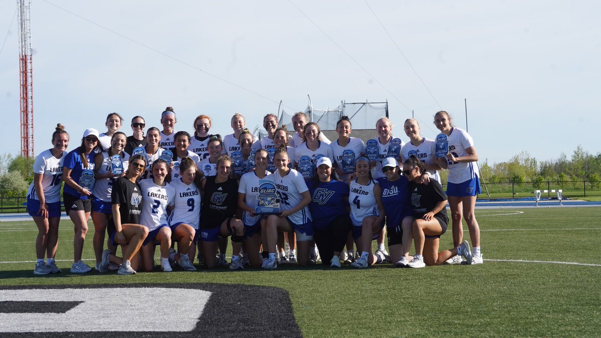 gvsulakers's tweet photo. Time to look back at @gvsuwlax sweeping through league play to capture their 11th GLIAC regular season crown and 8th tournament title! 🏆

#AnchorUp #beELITE https://t.co/rYCdswAO52