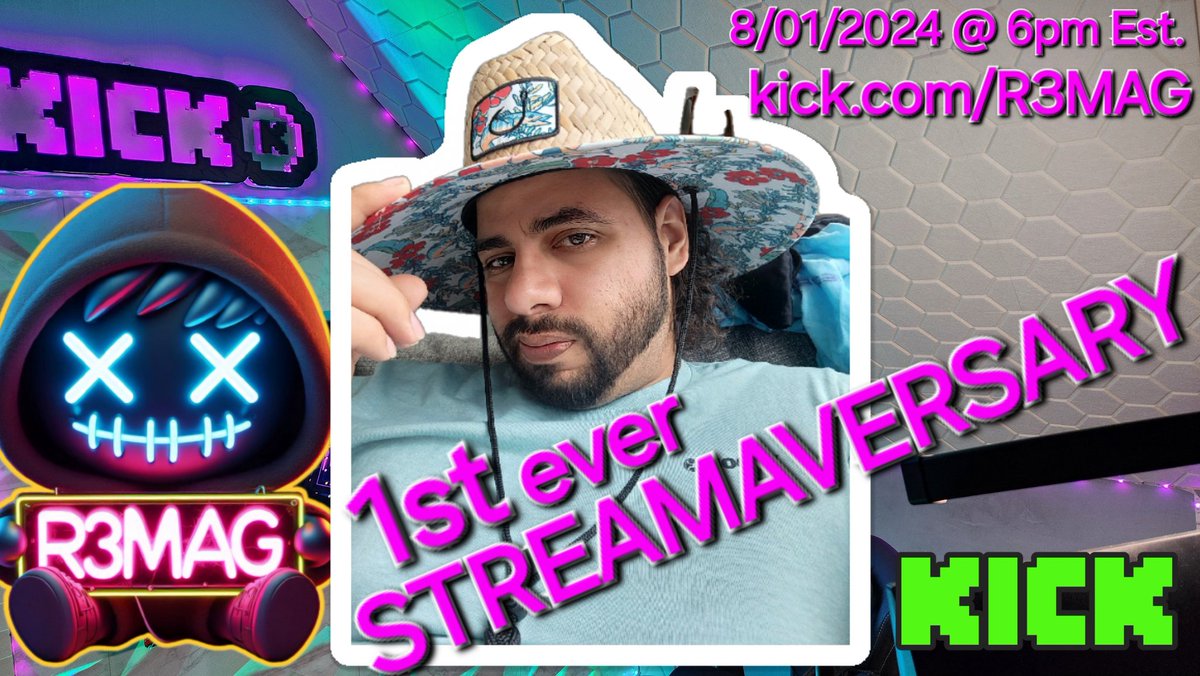 MagTor7668's tweet photo. Make sure to be on https://t.co/ojpr0y2RME tomorrow for R3MAG's 1st ever Streamaversary!! Come in say hi, chat it up, let's vibe on this amazing accomplishment and milestone goal!! 
💚💚💚

#KickStreaming #KickStreamer #goals #r3mag #streamer #kickcommunity #positivevibes #LFG https://t.co/TluZWHQHFh