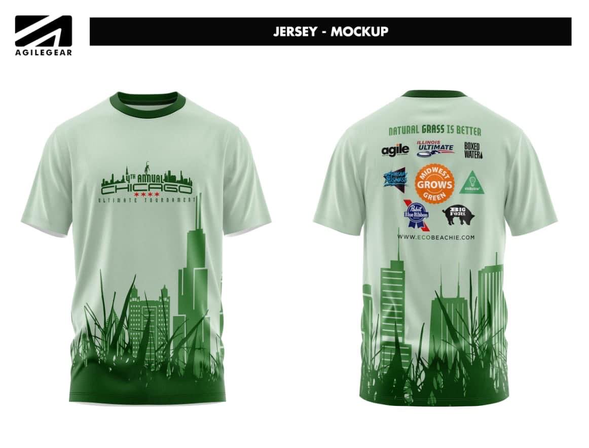 Planning to play in The 4th Annual Chicago #Ultimate #Tournament? Register today before goodie bag prices increase! Goodie bag includes the below custom jersey from <a href="/agilegear/">Agile Gear</a> neckies from <a href="/IL_Ultimate/">Illinois Ultimate</a> and a disc from @TeamEcoBeachie Register at bit.ly/ChiTourney24