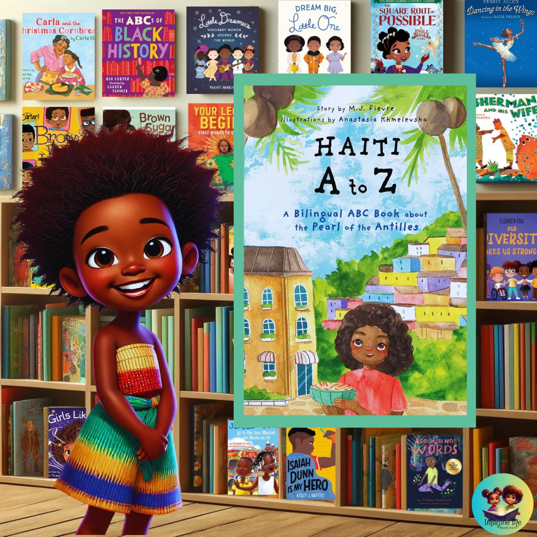 "Haiti A to Z" is a bilingual ABC book for Baby - 4 Years. This colorful and engaging book takes your child on an alphabet journey through the heart of Haiti, known as the Pearl of the Antilles.
#thisisimageme #imaginemebookshelf