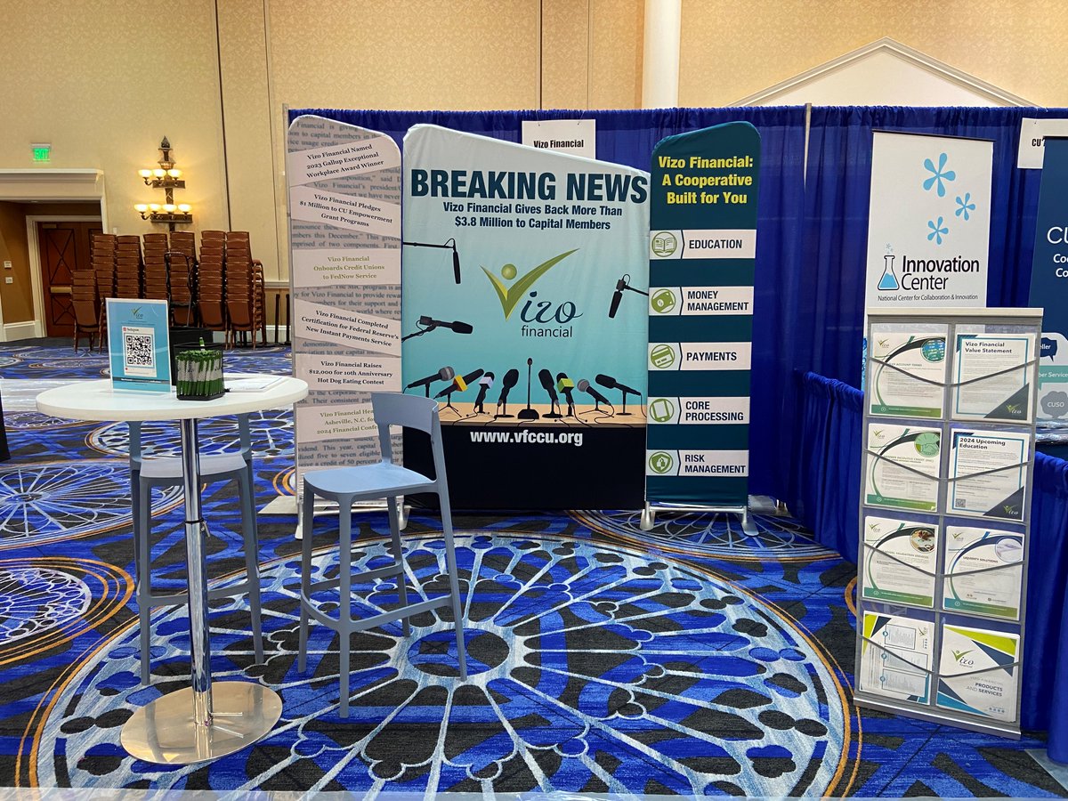 We're all set up and ready to chat with you at <a href="/AACUC1/">AACUC</a>'s CU Leadership Convention in Las Vegas, NV. Stop by booth #1625 and say hi to our reps, Jaime and Robyn, and play some Vizo Financial Trivia for your chance to win!

#AACUC2024 #CULeadershipConvention
