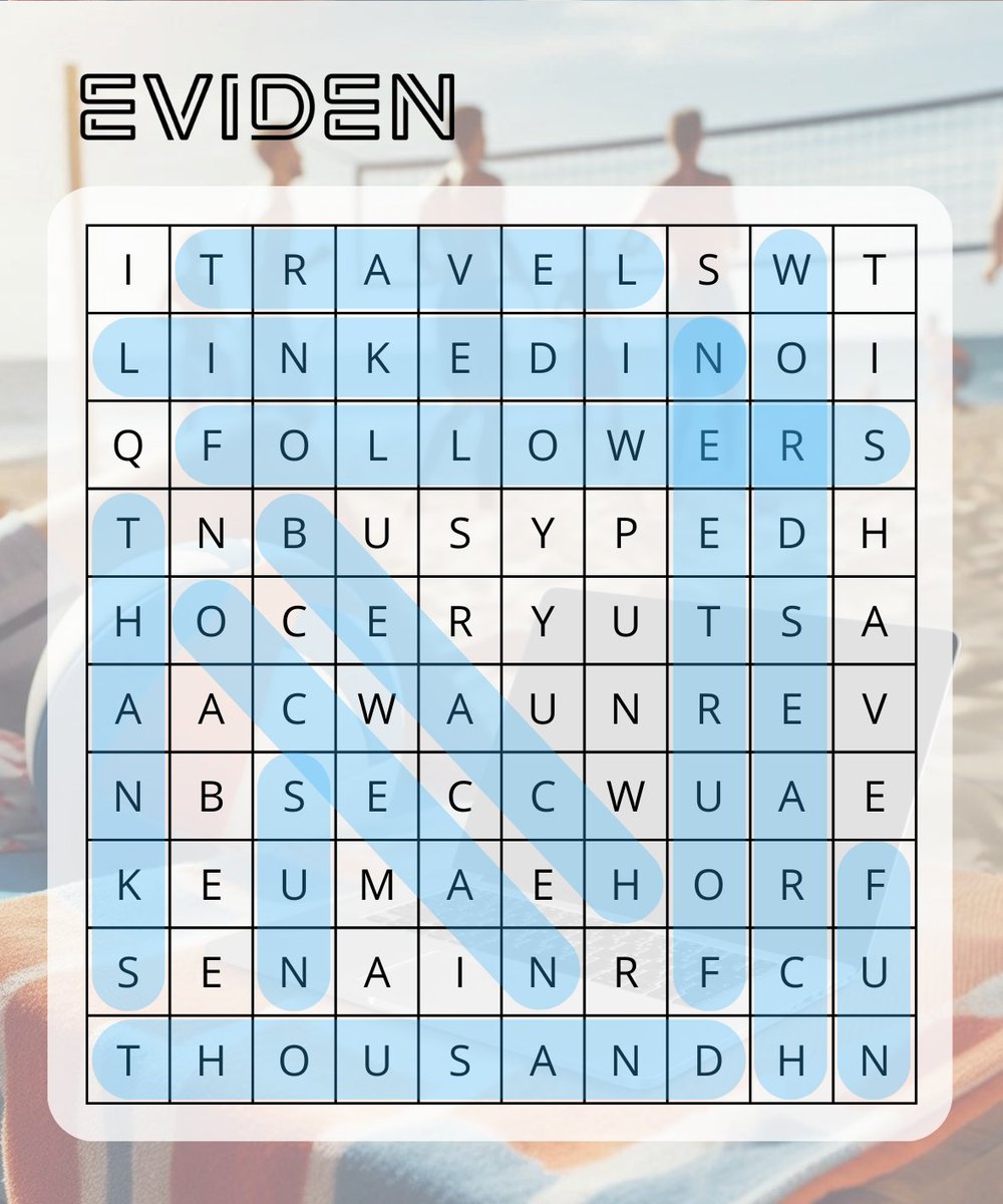 [#Summer] 🏖️ Have a break, have a Word Search! Here is a little game to do on your break. The reason?... we have just reached 14 000 followers📣 
 
🌞 Enjoy this summer-themed word search : there are 11 words, find as many as you can ⤵️ 
 
#Vacation
#Cybersecurity
#BestOf
