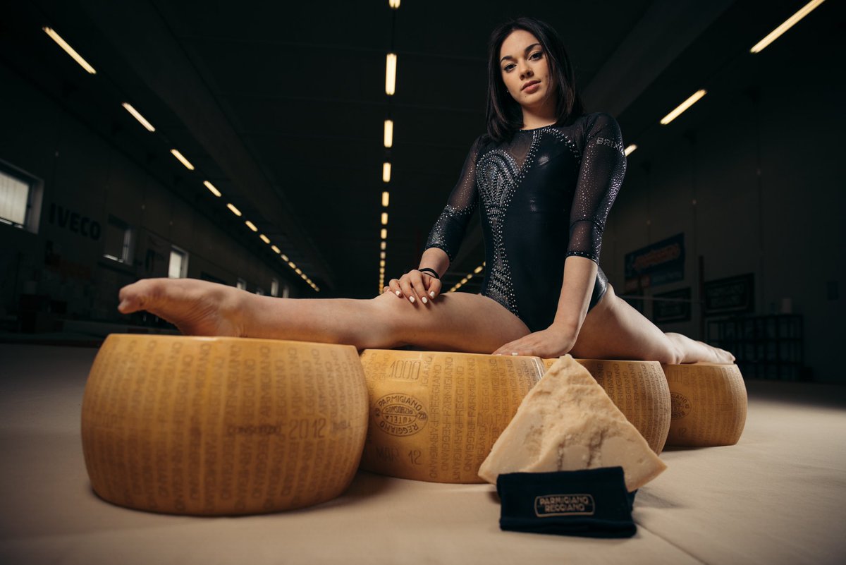 FOS's tweet image. Italian gymnast Giorgia Villa just won a silver medal in Team All-Around.

She's also an ambassador for Parmigiano Reggiano 🧀
