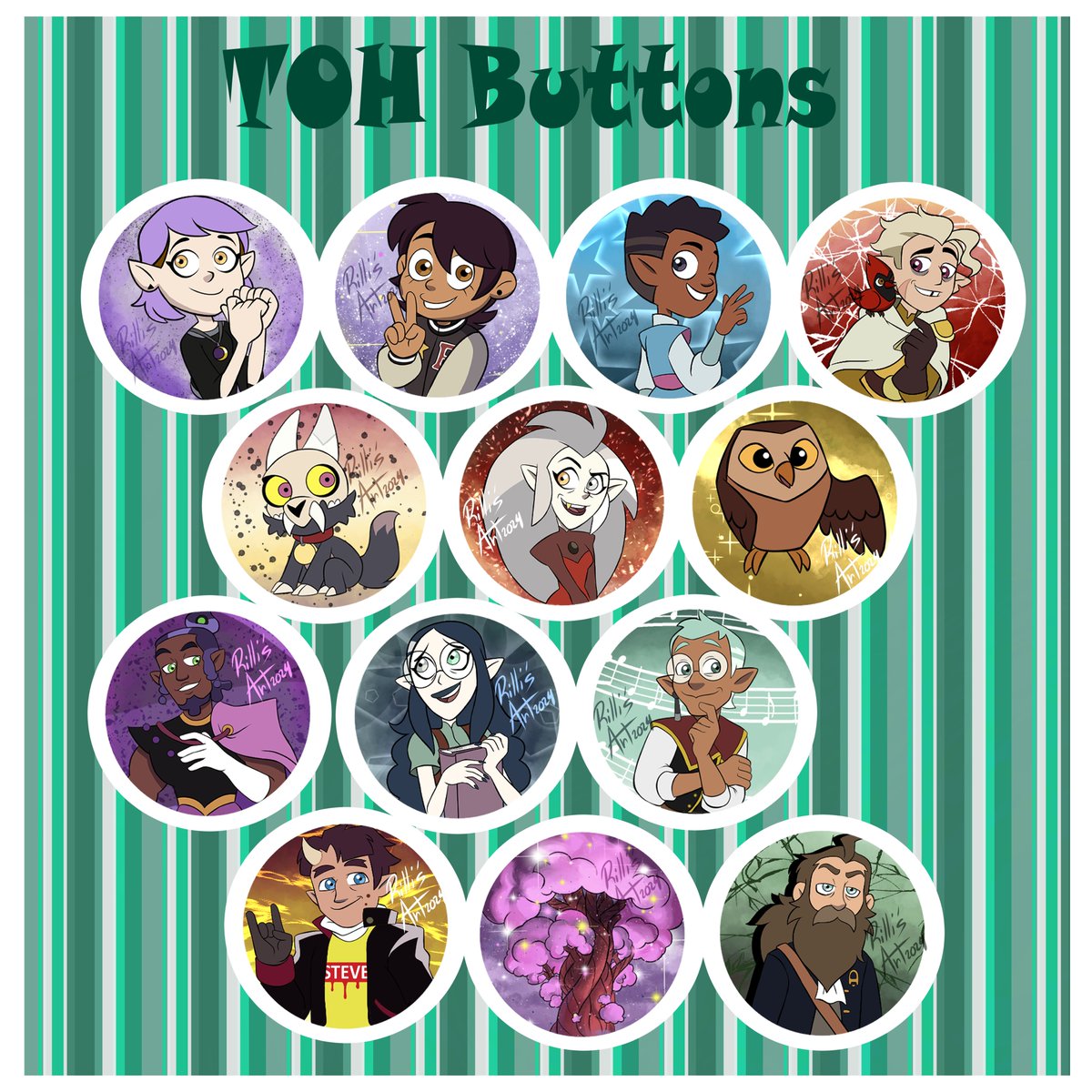 Finally getting some use out of the button maker I got for Christmas and drew some Owl House buttons. 

#TheOwlHouse #TheOwlHouseFanart