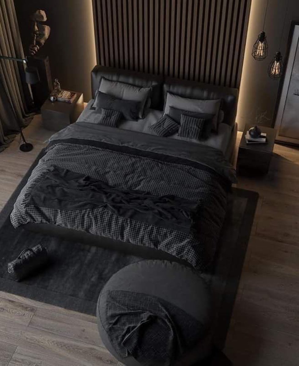 this dark interior bedroom >>>
