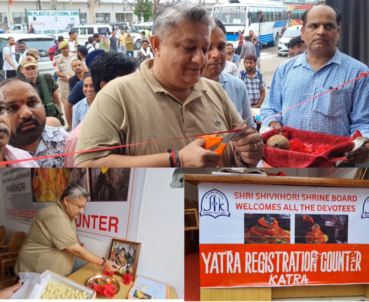 Opening of information cum registration  counter for Shiv khori shrine at Katra Bus Stand,near the Niharika enquiry counter. Shall work 8 am to 10 pm. For any query or donation using QR code visit the counter. ⁦<a href="/OfficeOfLGJandK/">Office of LG J&K</a>⁩ ⁦<a href="/Divcomjammu/">Divisional Commissioner Jammu</a>⁩ ⁦<a href="/smvdsbkatra/">Shri Mata Vaishno Devi Shrine Board</a>⁩
