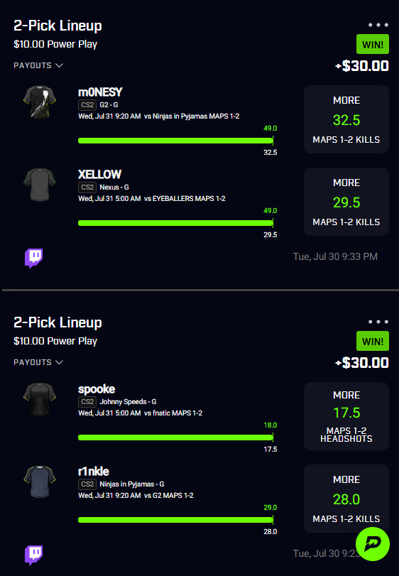 Christer_slips's tweet photo. 25X, 10X, 6 3X... unfortunately did not send these to twitter... but all were sent in my channel in @TheArcadeDFS ! Referral 🔗 in my bio, TAP INNNN +50u day 😍😍 #GamblingX #PrizePicks #CS2 #Prizepickscsgo #prizepickslock ($10 units go brrr) https://t.co/RuyLBDzGyQ
