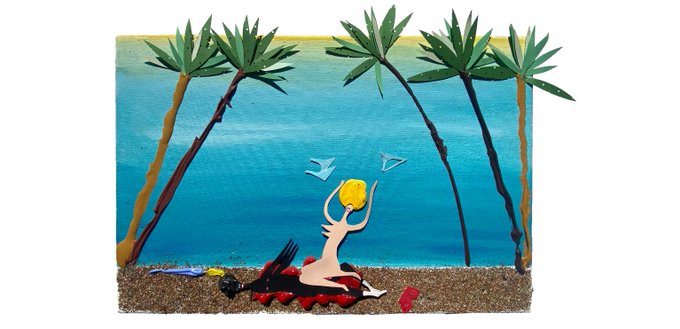 The art: "guuuurl you never told me you was jewish" said Tyrone to Mary - Jungle Love, 2013  The artist: