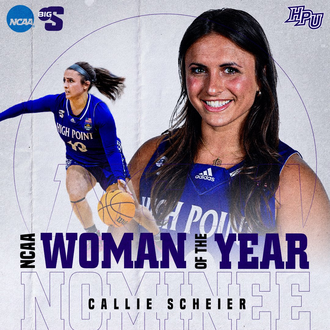 Congrats to <a href="/CallieScheier/">Callie Scheier</a> for being named a Big South Conference nominee for NCAA Woman of the Year!

🗞️| bit.ly/4d48fnU

#H3U x #GoHPU