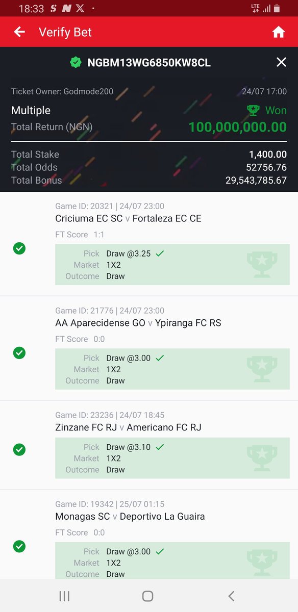 HammedBalogun14's tweet photo. @focustip_ Fake ticket keh! I just verify it now check time https://t.co/68Pc3etz9j